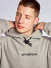 Худи Antisocial Fleece серое