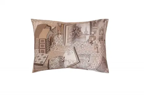 Наволочка 50x70 Mollen Теремок песочно-бежевая шелковая