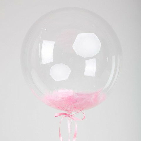 Баббл 45 см с воздухом на палочке