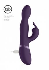 Фиолетовый вибромассажер-кролик Niva - 21,5 см. - 