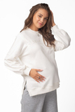 Утепленный свитшот для беременных и кормящих 12262 молочный