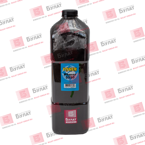 Тонер БУЛАТ для Xerox Phaser 3330 (Чёрный, банка 1 кг)