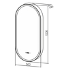 Abber Kontur AG6339SWHB Зеркальный шкаф с подсветкой, сенсорный выключатель, диммер, часы, подогрев, цвет: чёрный