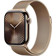 Apple Watch 10 42mm M/L Титан Золотые Ремешок Milanese Золотого Цвета