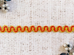 Тесьма вязаная отделочная с люрексом, ш. 1 см.