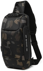 Рюкзак однолямочный Ozuko 9223L camo