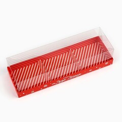 Коробка для для 3 муссовых пирожных «от Деда Мороза», 27 х 8.6 х 6.5 см