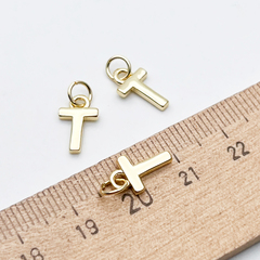 Подвеска Буква T, цвет золото, размер 12*7 мм, цена за 1 шт