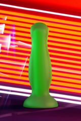Зеленая, светящаяся в темноте анальная втулка Mortimer Glow - 12,5 см. - 