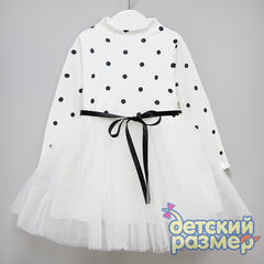 Платье (пояс, сетка, «горошек»)