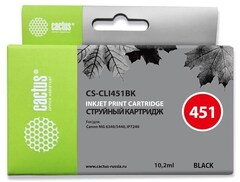 Картридж струйный Cactus CS-CLI451BK черный (12мл) для Canon MG6340/5440/IP7240