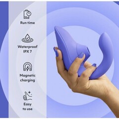 Бесконтактный клиторальный стимулятор Womanizer Blend, голубой