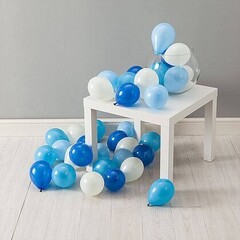 Шарики на пол "Baby boy blue set" (30 шаров с воздухом)