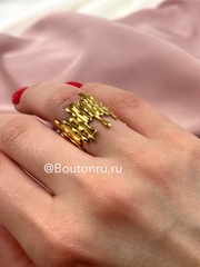 Кольцо золотистое 