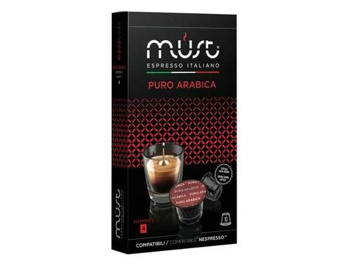 Кофе в капсулах Must Puro Arabica, 10 капсул для кофемашин Nespresso