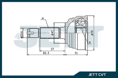 ШРУС внешний JETT V41-9266