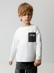лонгслив  для мальчика  КР 302847/молочный 0602 к600