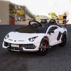 Детский электромобиль "Lamborghini Aventador SVJ", белый