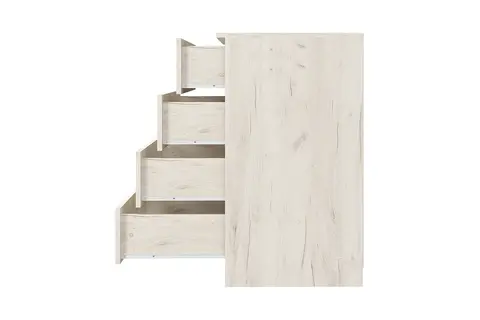 Комод с 4-мя ящиками Фиеста дуб крафт белый