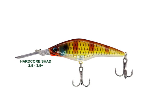 Воблер HARDCORE SHAD 75sp 10гр. 2.5 - 3.5m+ #04 (реплика)
