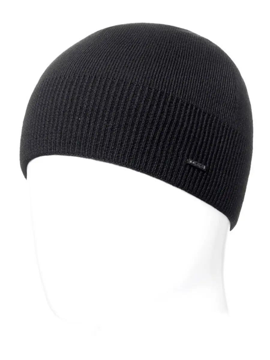 Шапка вязаная мужская зимняя шерстяная без отворота черная синяя, головные уборы зимние мужские