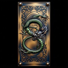 Силиконовый молд № 2123 накладка Дракон