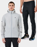 Костюм мужской беговой с капюшоном Nordski Pro Energy Run 2.0 Grey-Black