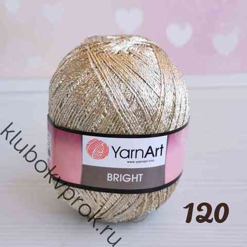 YARNART BRIGHT 120, Бежевый серебро