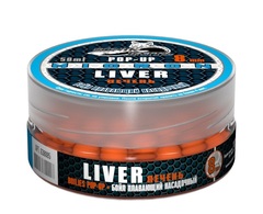 Бойлы насад. плав. Sonik Baits LIVER MICRON Fluo Pop-ups 8мм 50мл