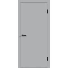 Купить Дверь экошпон Техно серая кромка ABS чёрная