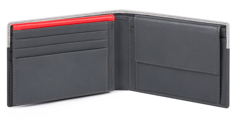 Кошелек мужской Piquadro Urban, серый/черный (PU1392UB00R/GRN)