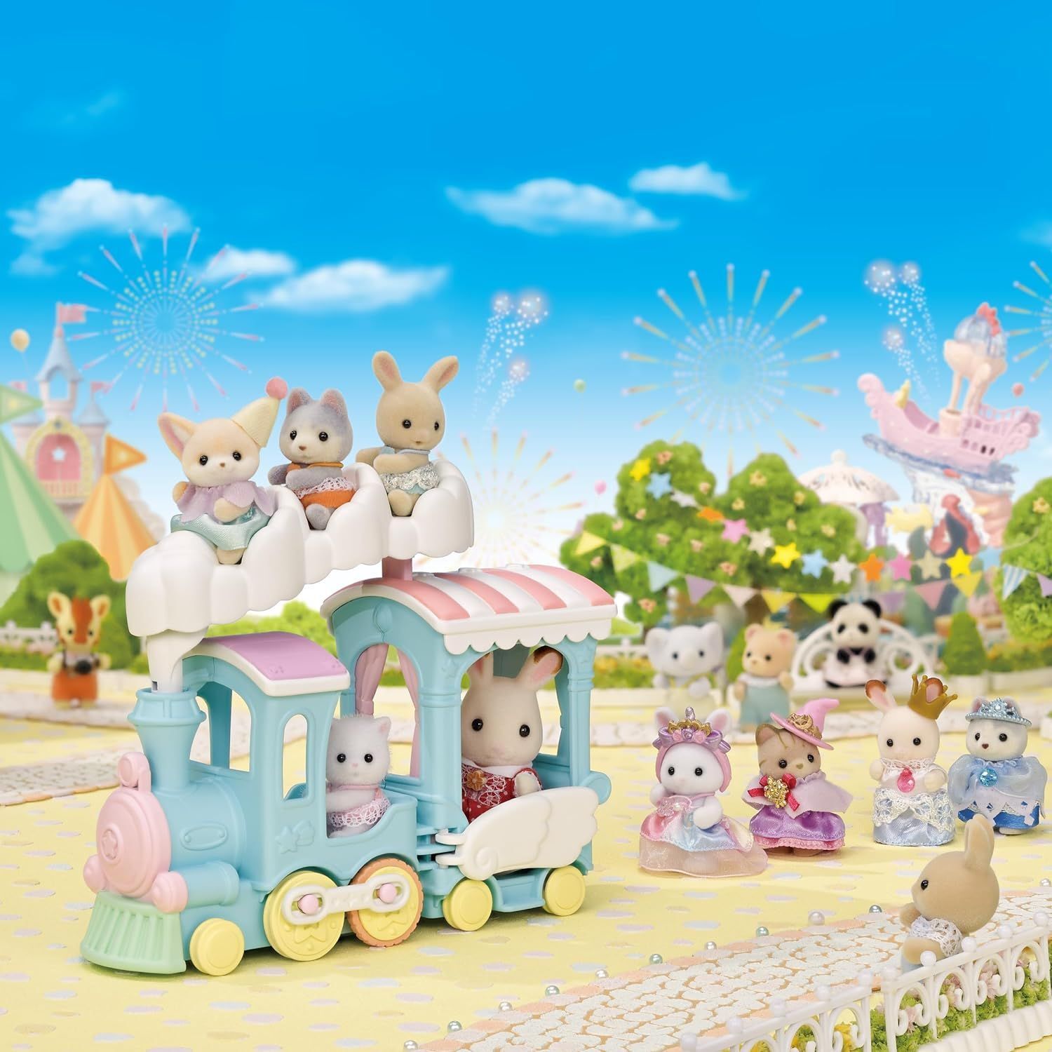 Игровой набор Sylvanian Families - Floating Cloud Rainbow Train - Красочный  поезд - Сильвания Фэмили 5702 купить в Москве | Доставка по России.