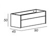 Cezares 55048 SPACE Полка подвесная 55048 Frassino scuro, 30x20x75