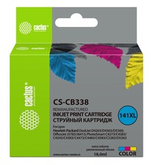 Картридж струйный Cactus CS-CB338 №141XL многоцветный (18мл) для HP DJ D4263, D4363, D5360, DJ J5783, J6413, PS C4273, C4283, C4343, C4383, C4473, C4483, C4583, C5283, D5363