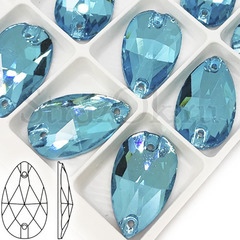 Купить бирюзовые пришивные стразы Aquamarine, Drope