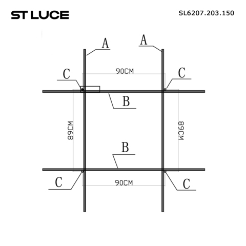 Светильник подвесной ST Luce Retico SL6207.203.150