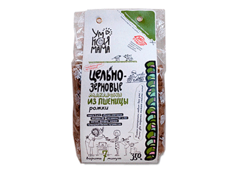 Макароны из пшеницы "Рожки" Умная мама, 350г