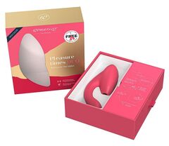Розовый стимулятор Womanizer DUO с вагинальным отростком - 