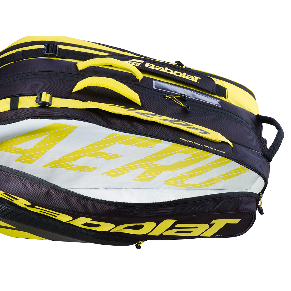 Теннисная сумка Babolat Pure Aero (черно-желтый) (12 ракеток)