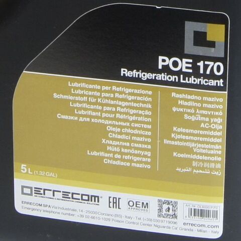 Масло синтетическое Errecom POE 170 5л OL6020.P.P2