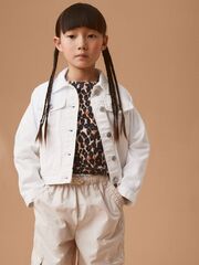 Куртка джинсовая для девочки Next 351-805, Белый