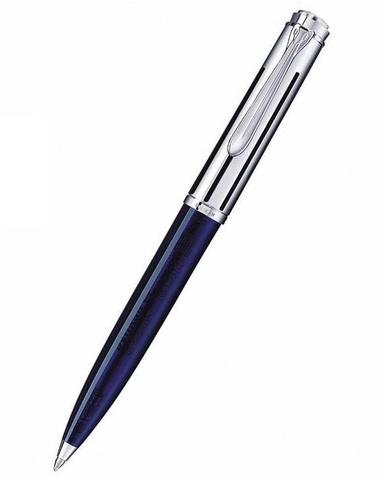 Ручка шариковая Pelikan Souverän® Precious Metals K625, Dark-Blue Transparent ST (947960)