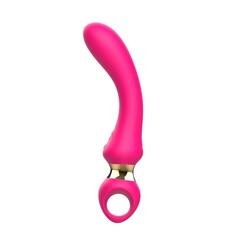 Розовый изогнутый вибромассажер Moon Vibrator - 21,1 см. - 