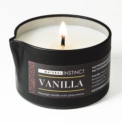 Массажная свеча с феромонами Natural Instinct VANILLA - 70 мл. - 