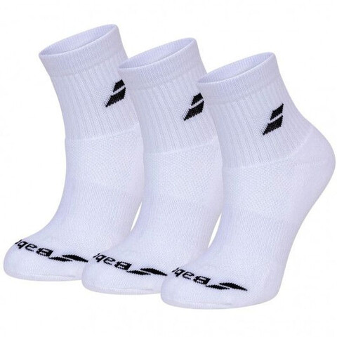 Носки теннисные Babolat Quarter 3 Pairs Pack Socks - 3 pary/white/white