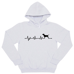 Толстовка "Сердечный ритм с Бультерьером"