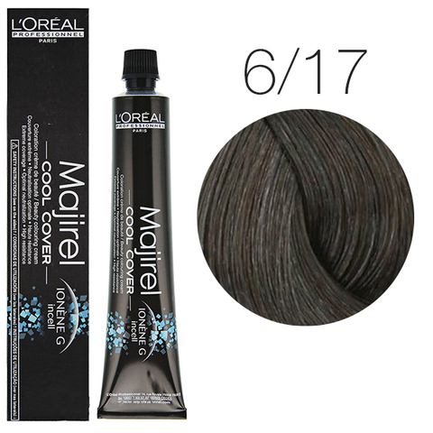 L'Oreal Professionnel Majirel Cool Cover 6.17 (Темный блондин пепельный металлизированный) - Краска для волос