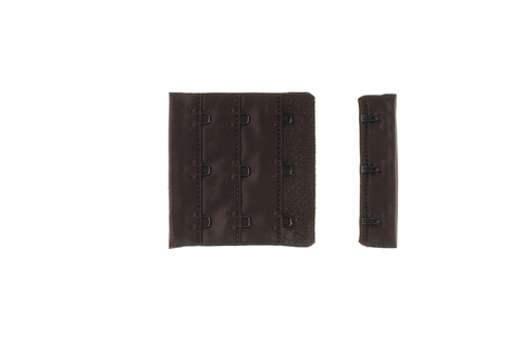 Застежка с крючками шоколад 3 ряда (цв. 111),  57*55 мм