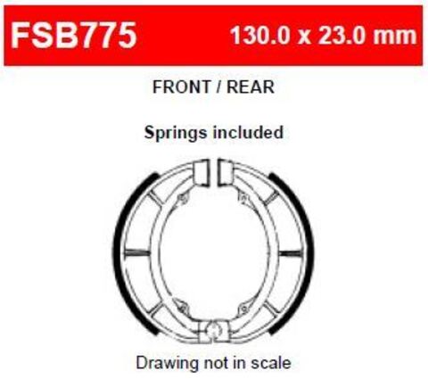 FSB775 Тормозные колодки барабанные MOTO, коробка 2 шт