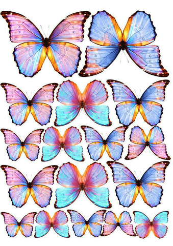 Вафельная картинка Бабочки 36
